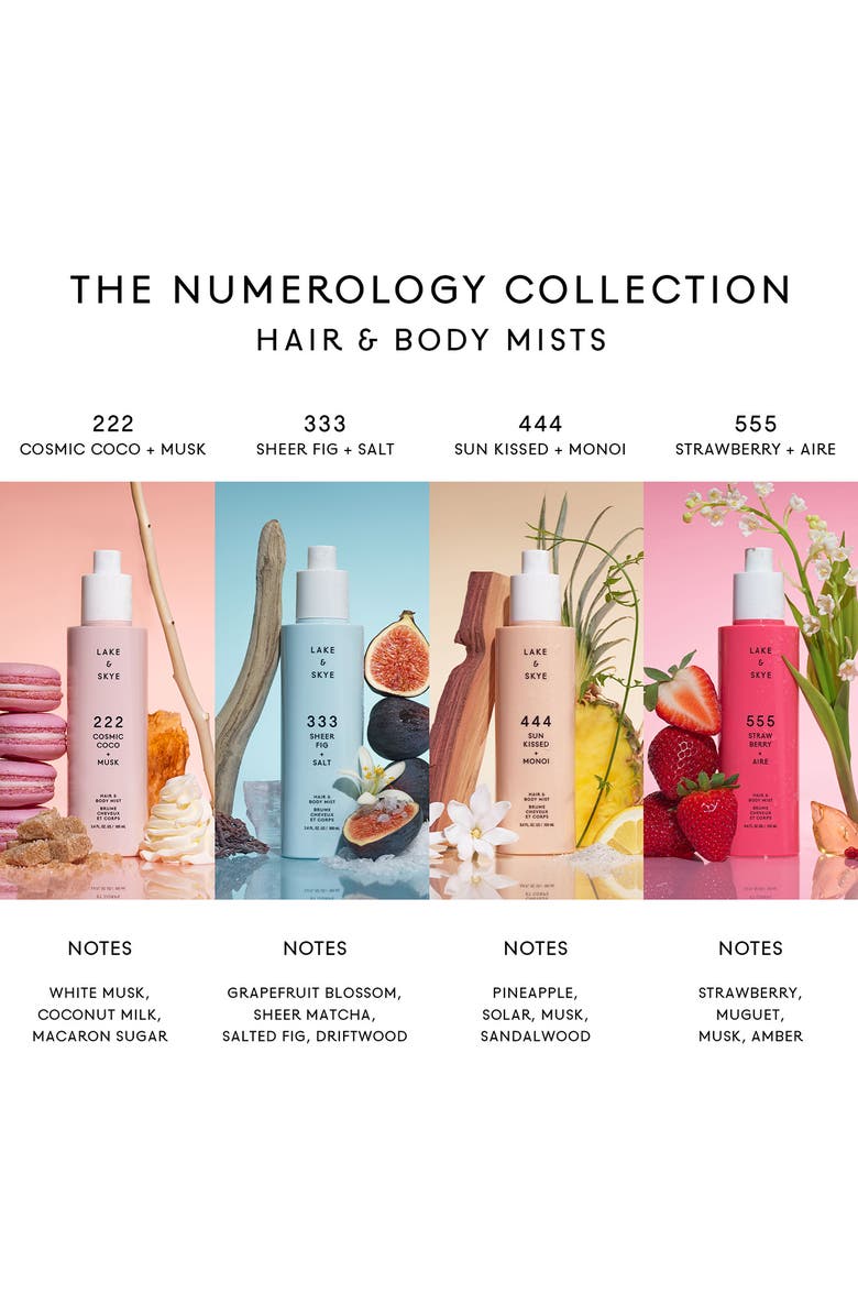 Lake & Skye 444 Sunkissed + Monoi Hair & Body Mist, Alternate, color, 