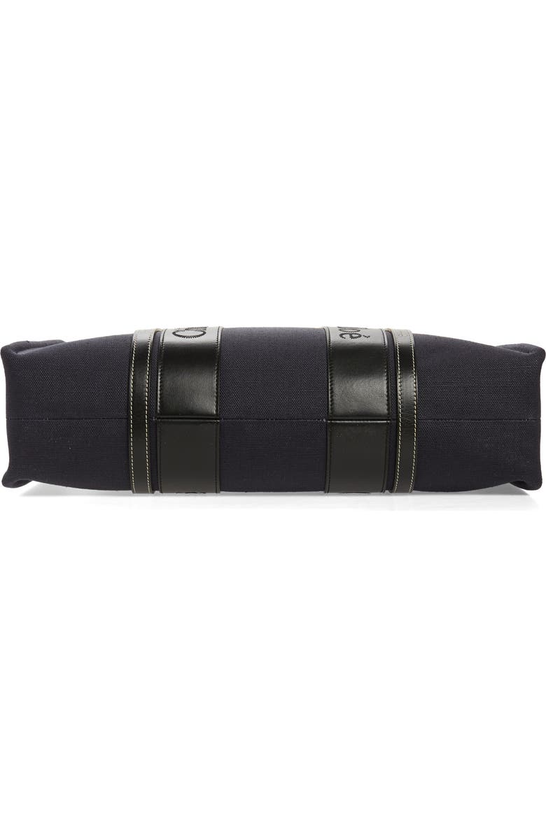 Chloé Large Woody Linen Canvas & Leather Tote, Alternate, color,