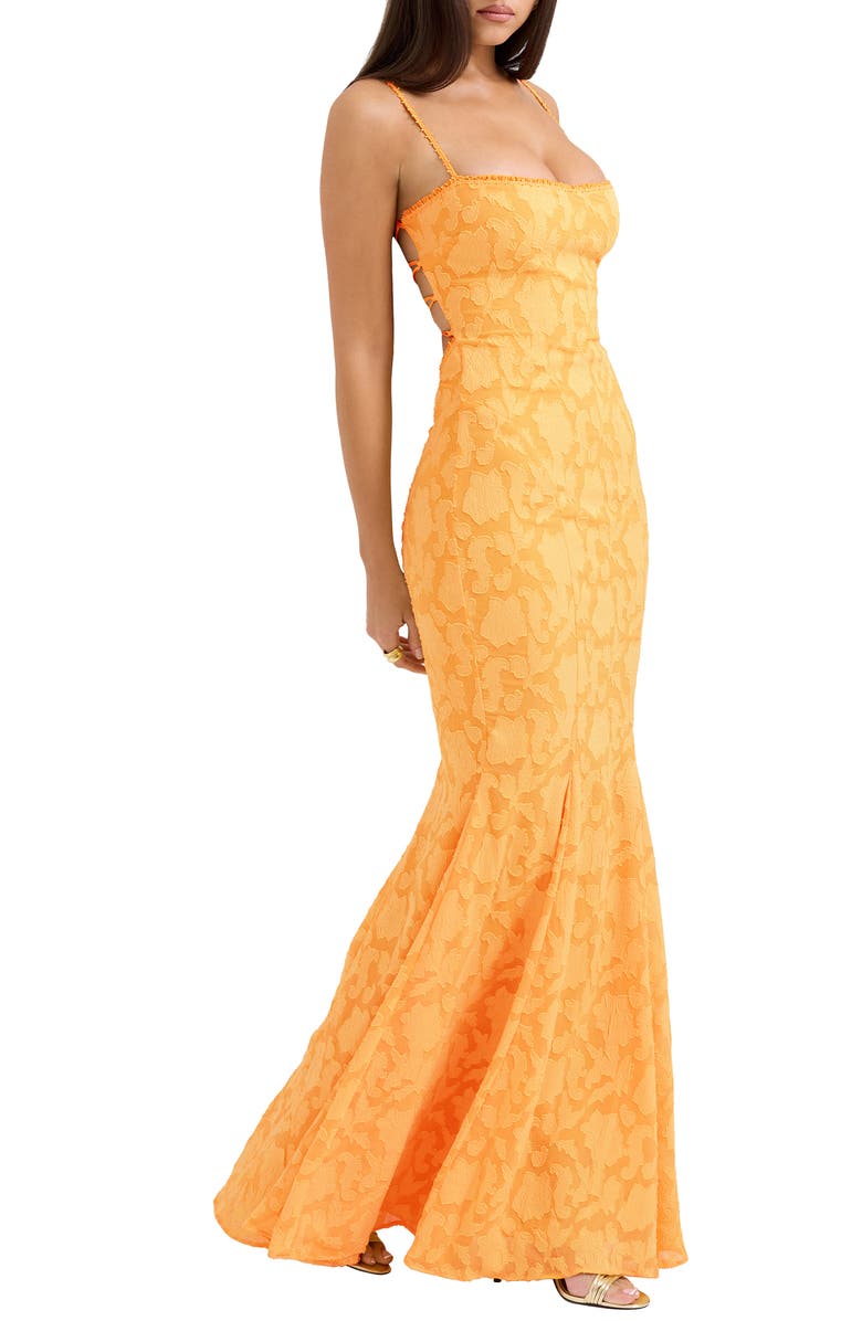 HOUSE OF CB Joan-A Lace-Up Back Maxi Dress, Alternate, color, Flax