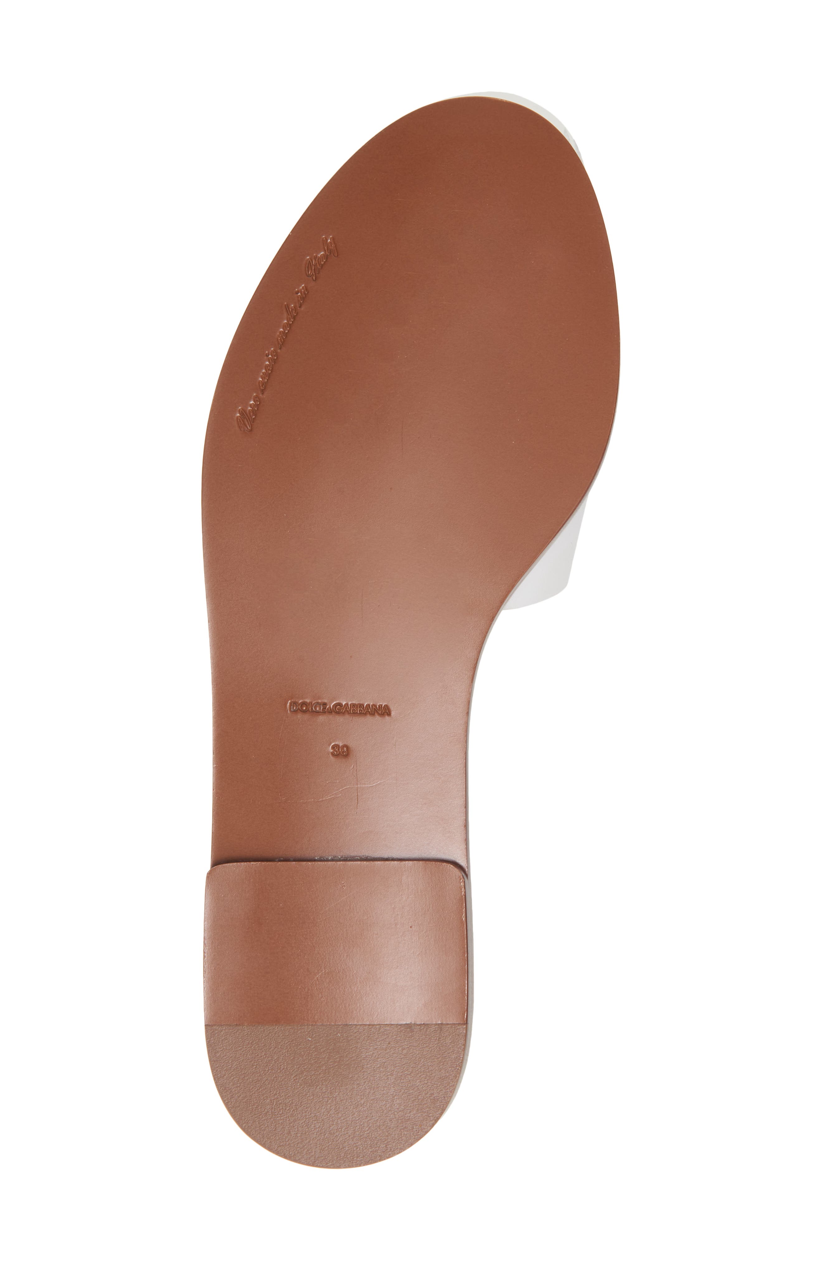 Dolce&Gabbana Capri Slide Sandal, Alternate, color, Bianco Ottico