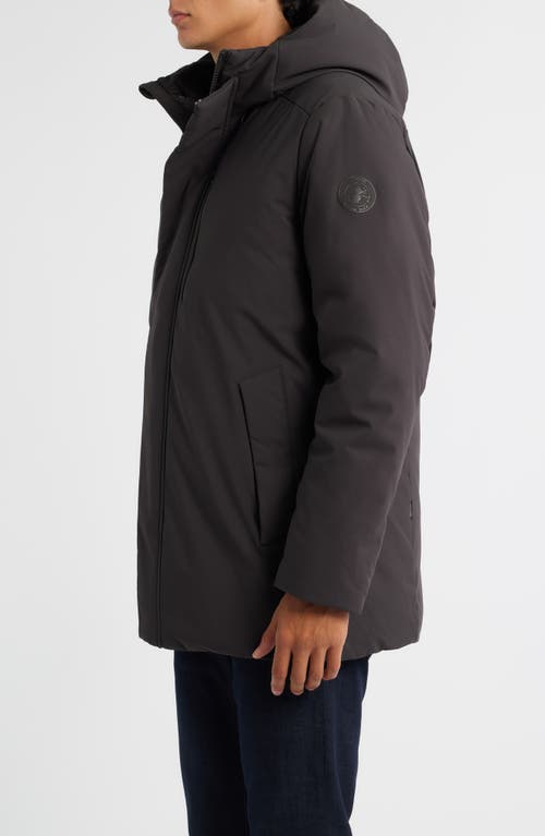 Save The Duck Antoine Faux Fur Lined Waterproof Hooded Parka In Black