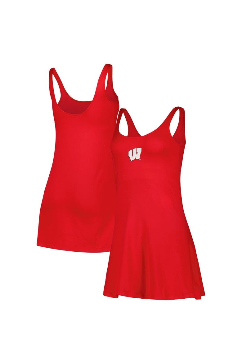 Women's ZooZatz Red Wisconsin Badgers Logo Scoop Neck Dress, Main, color, Red