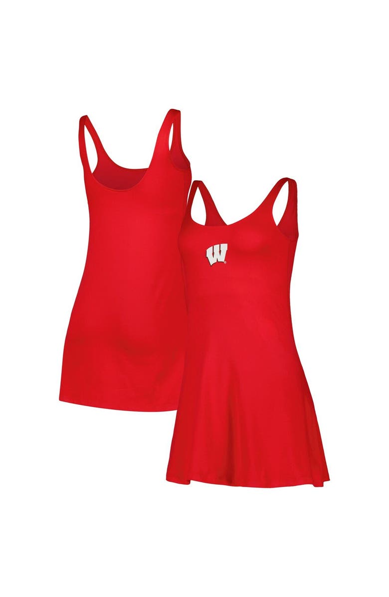 ZOOZATZ Women's ZooZatz Red Wisconsin Badgers Logo Scoop Neck Dress, Main, color, Red