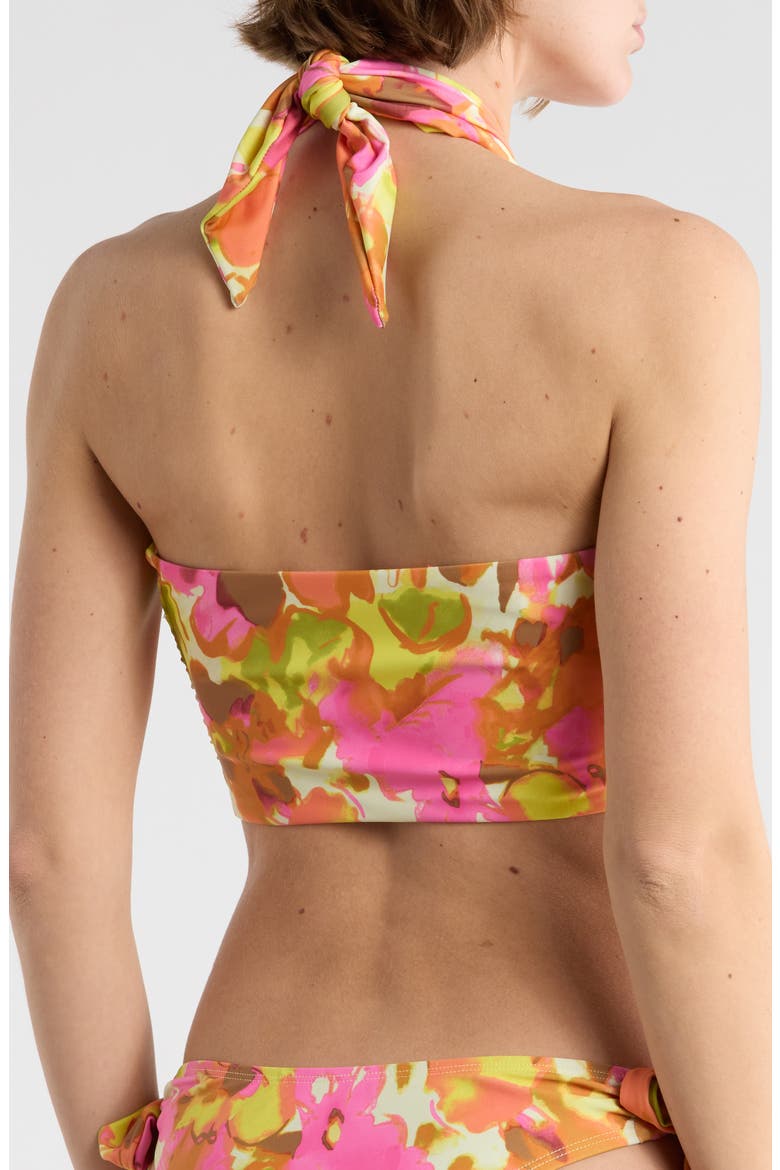 Jodie Convertible Bandeau Bikini Top, Alternate, color, PINK COMBO