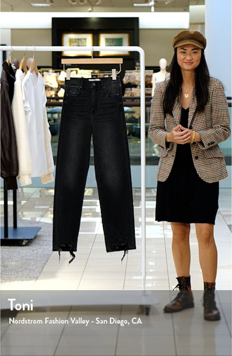 Destroyed Hem Straight Leg Jeans, sales video thumbnail