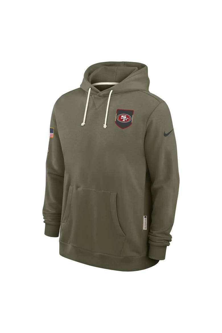 Men's Nike Olive San Francisco 49ers 2025 Salute to Service Sideline Standard Issue Dri-FIT Hoodie, Alternate, color, Olive
