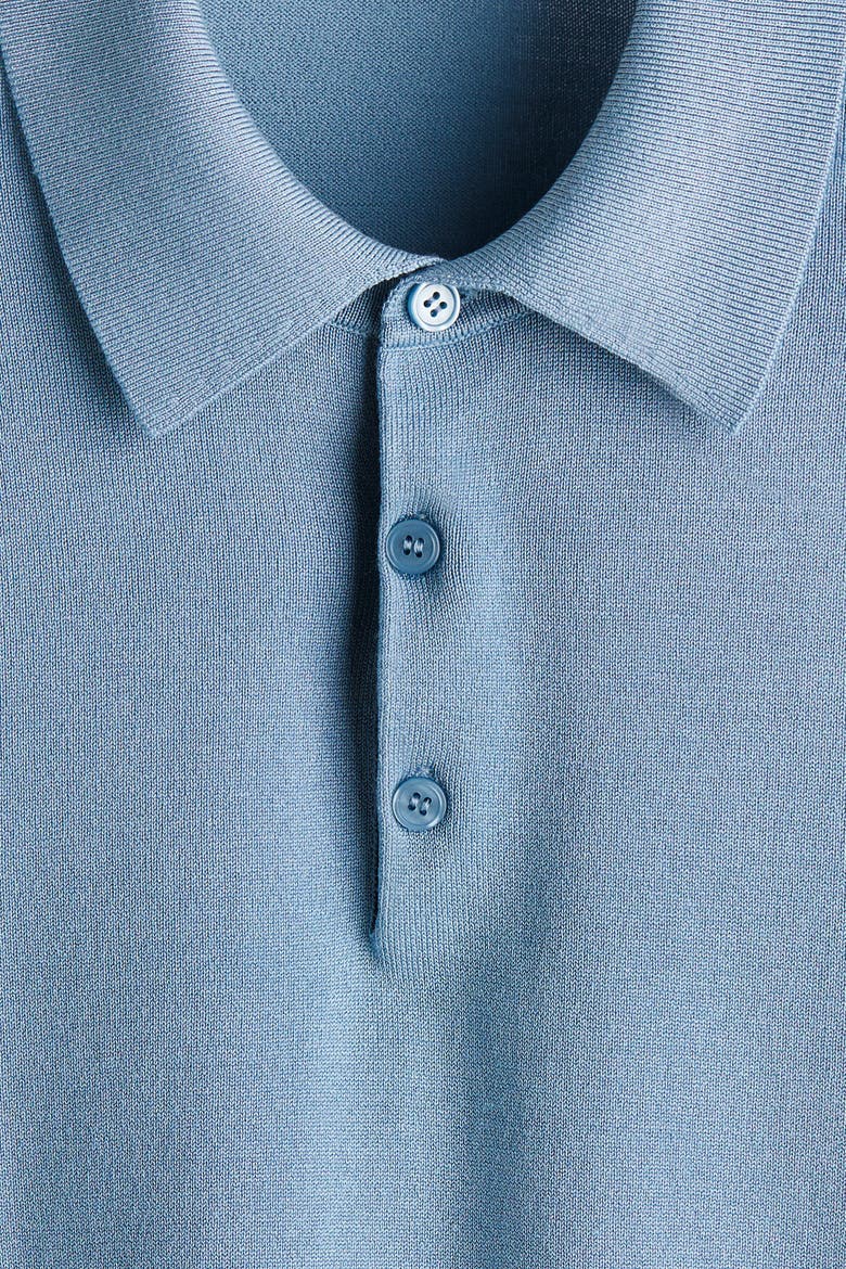 Regular Fit Fine-knit Polo Shirt, Alternate, color, Blue
