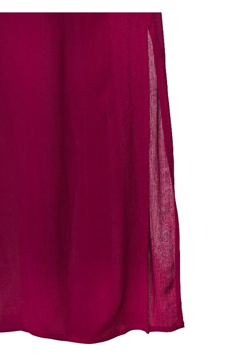 LASCANA Women's Strapless Ruffle Detail Maxi Dress, Alternate, color, Wine
