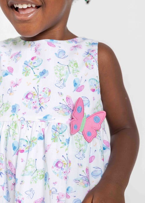 Florence Eiseman Butterfly Print Dress With Butterfly In Multi