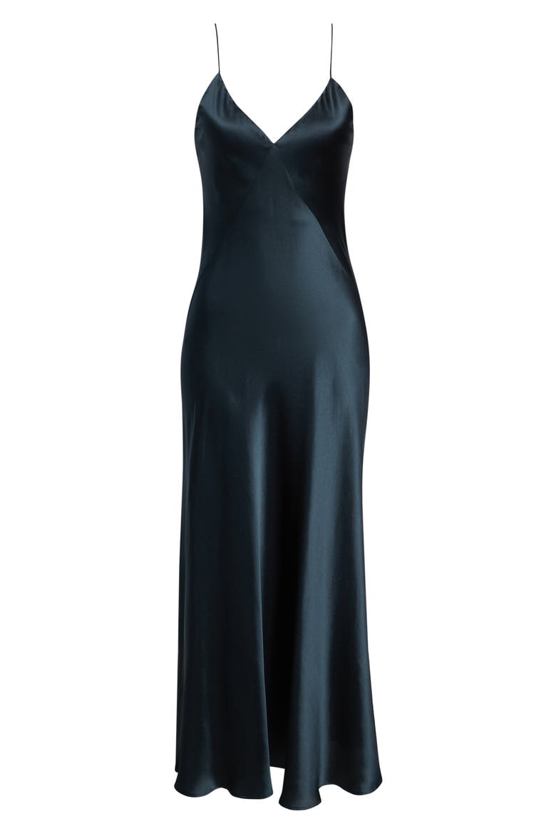 Silk Slipdress, Alternate, color, 178 DARK JADE