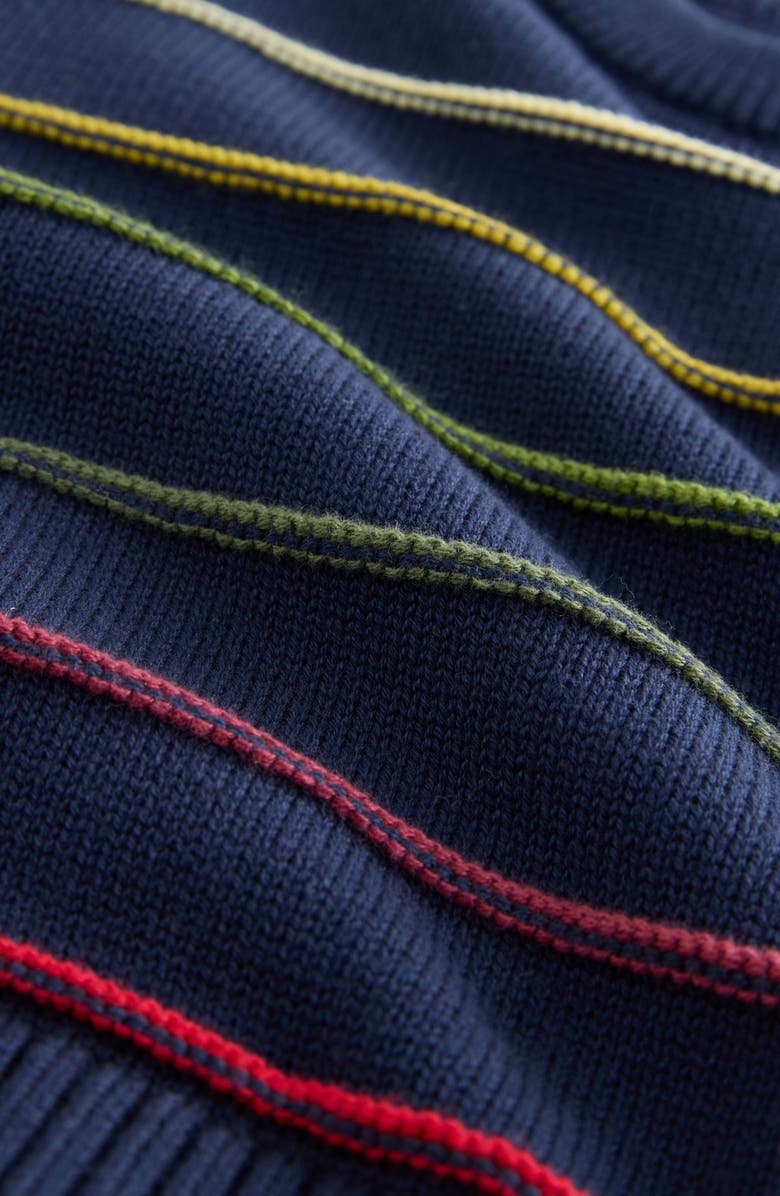 NEXT Kids' Colorblock Stripe Sweater, Alternate, color, Navy