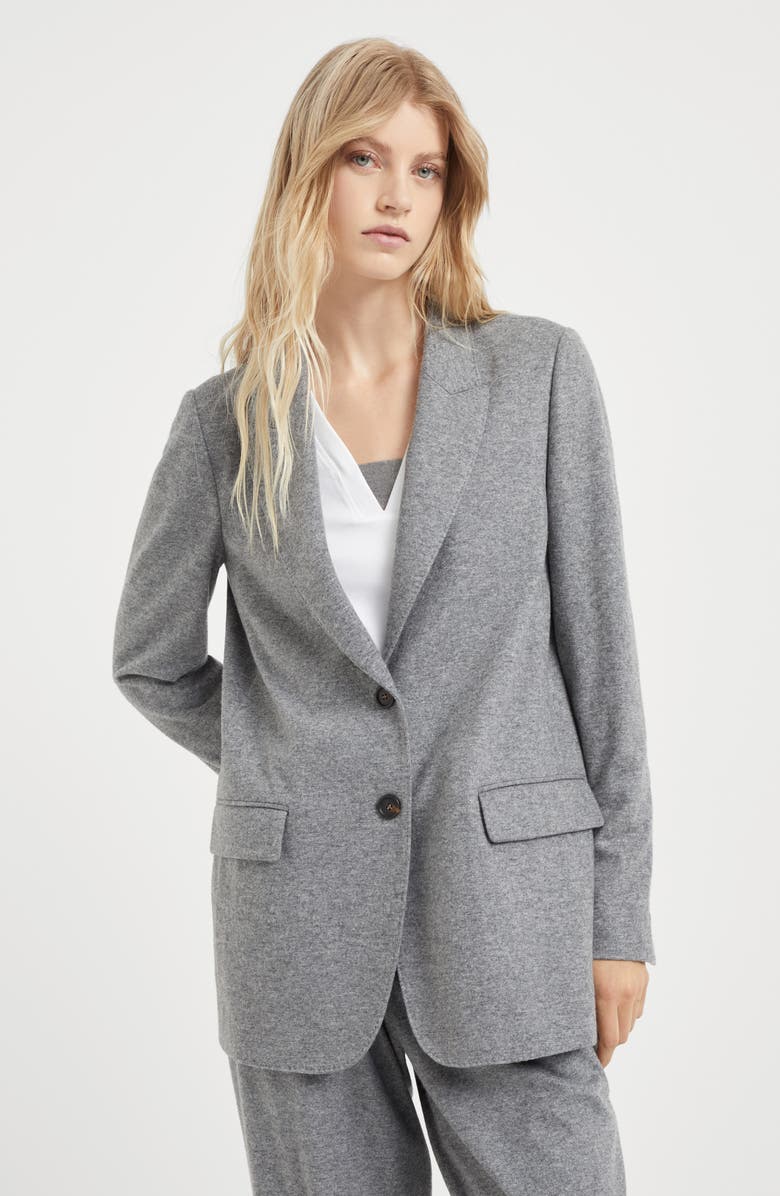 Brunello Cucinelli Deconstructed blazer, Alternate, color, Grey