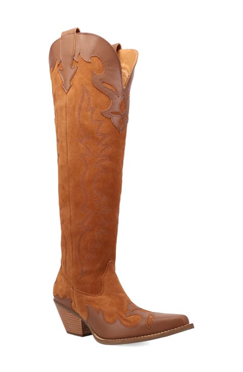 Drama Queen Over the Knee Western Boot (Women) (Wide Calf)
