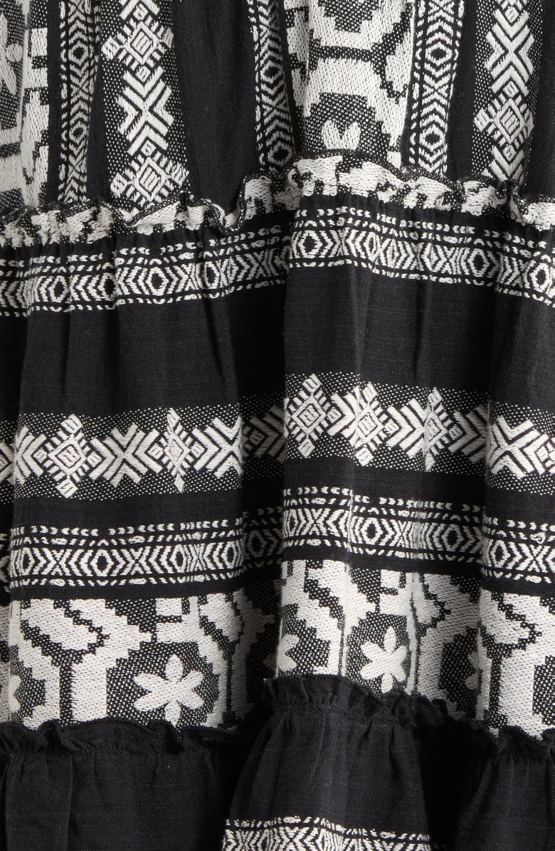 Elan Embroidered Cover-Up Dress, Alternate, color, Black White