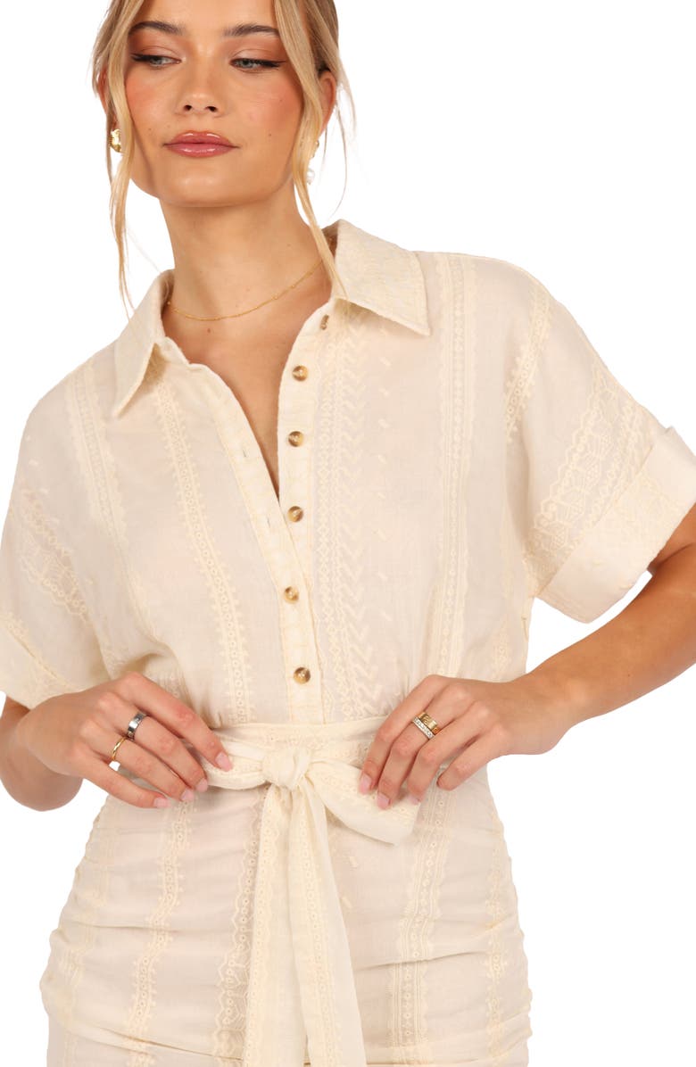 Petal & Pup Adorlee Embroidered Midi Dress, Alternate, color, Cream