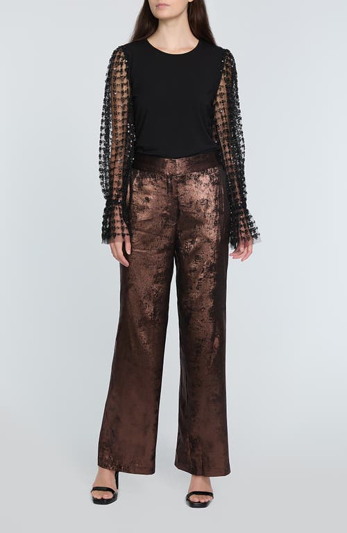 ELIE TAHARI ELIE TAHARI THE ROBINNE BEADED SLEEVE TOP 