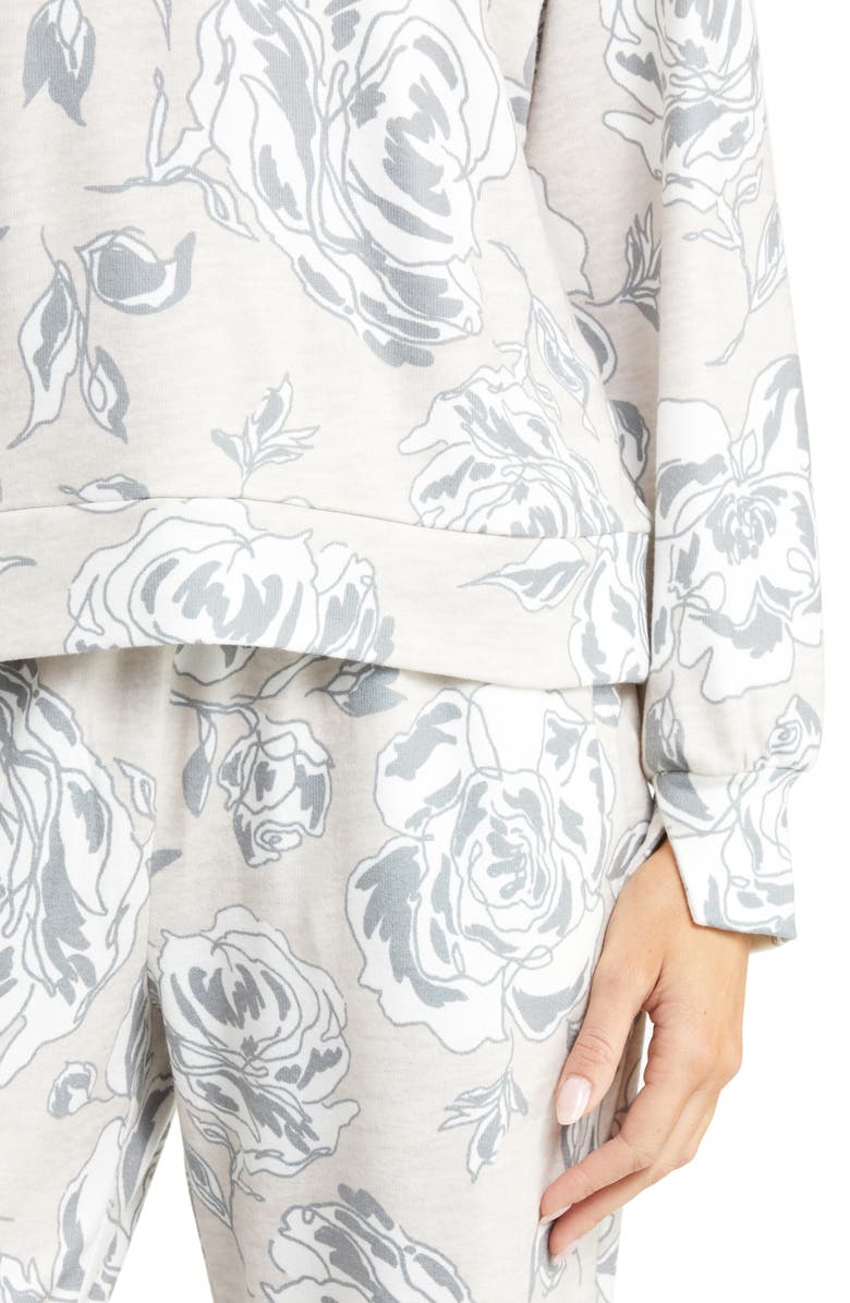 PJ Salvage Floral Print Long Sleeve Pajama Top, Alternate, color, 
