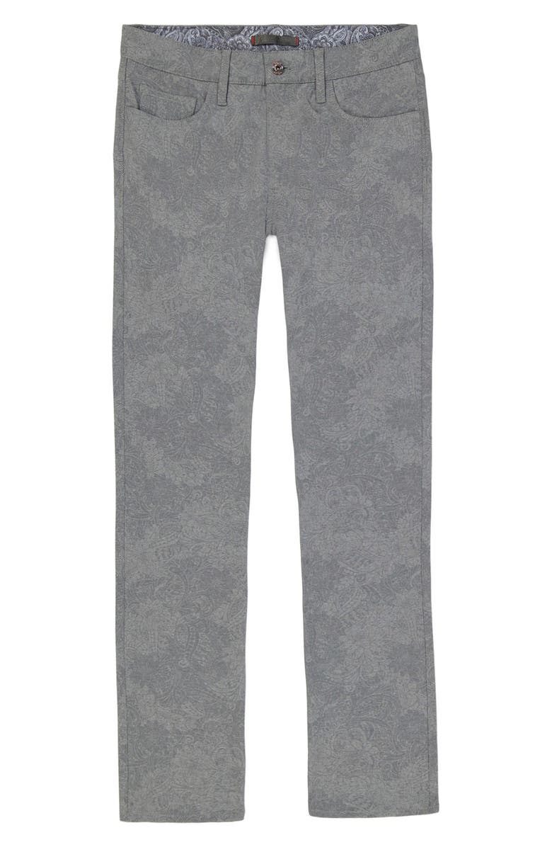 Robert Graham Alton Paisley Straight Leg Golf Pants, Alternate, color, Grey