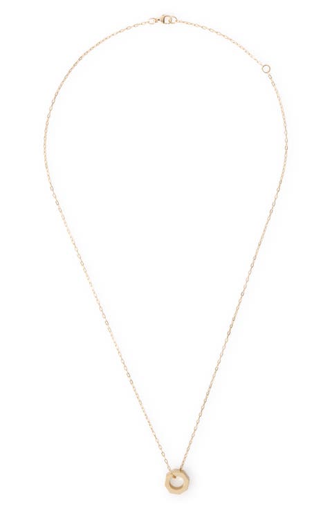 Hex Nut Pendant Necklace