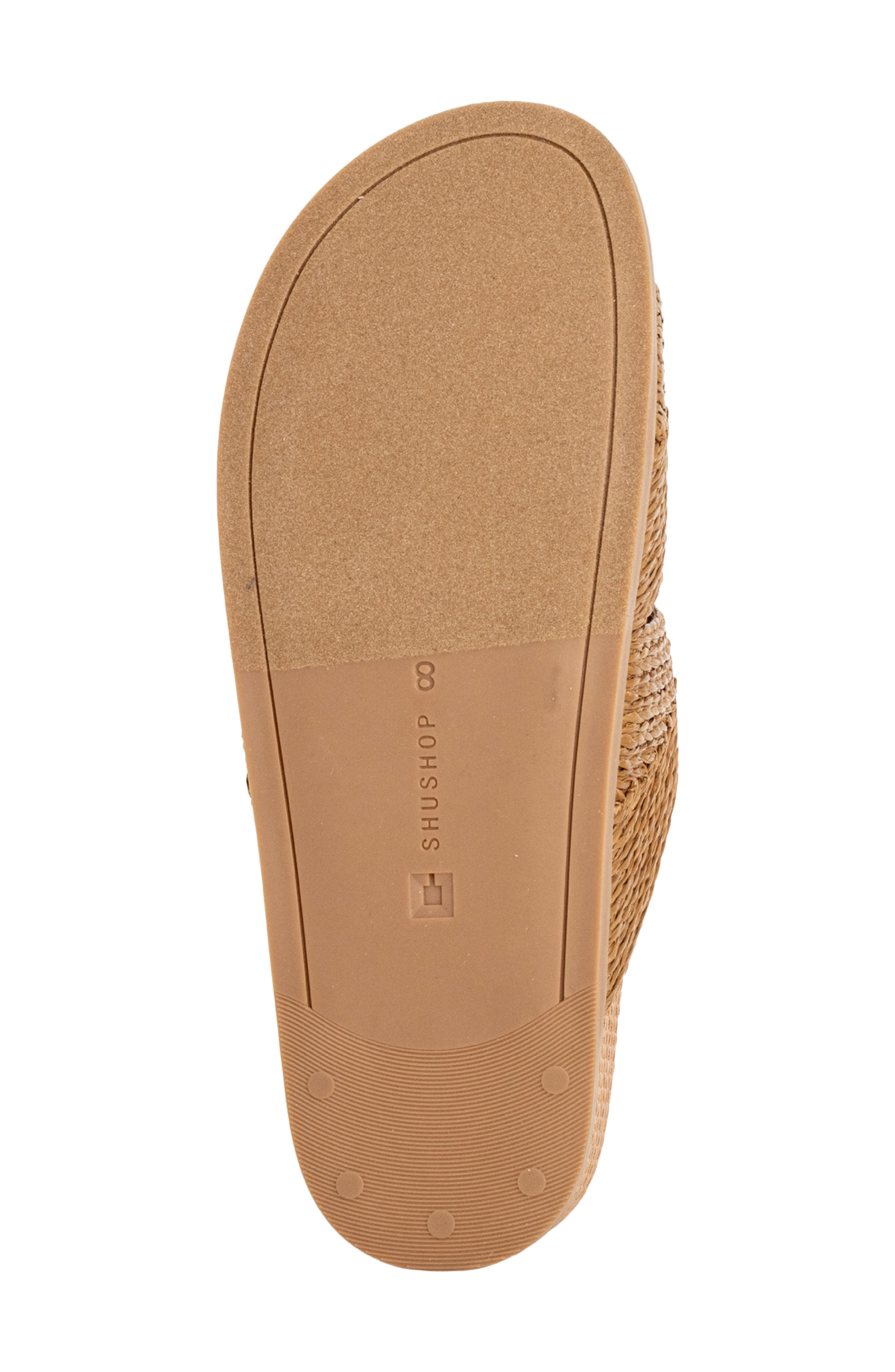 SHUSHOP Demi Slide Sandal, Alternate, color, Brown Woven