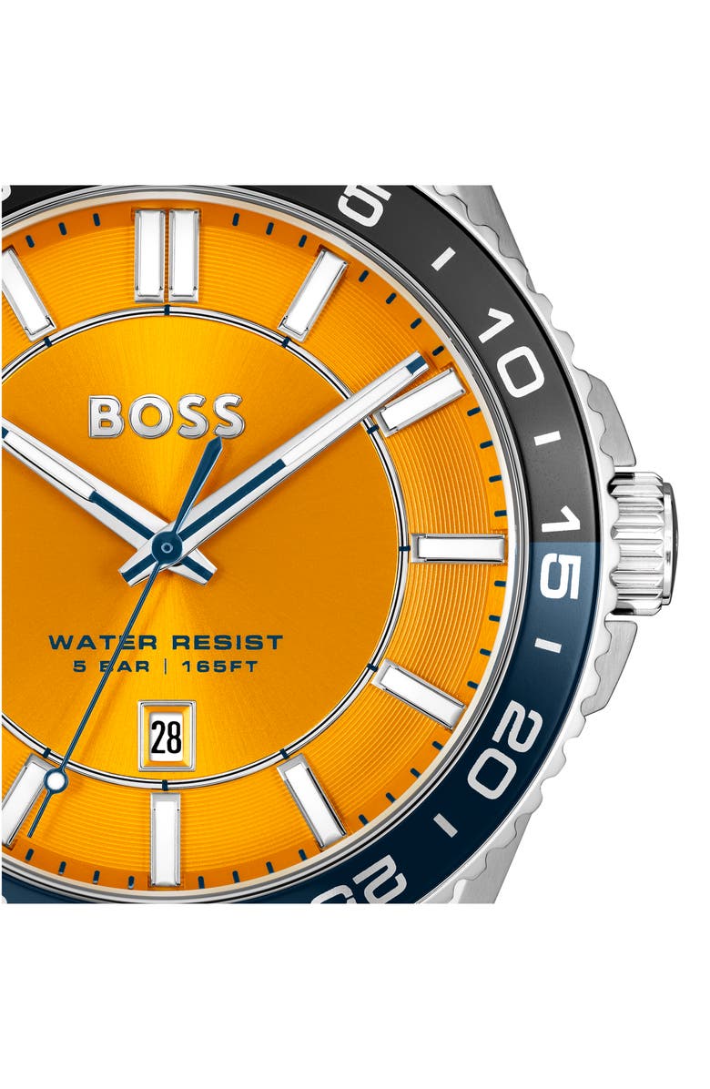 BOSS Runner Bracelet Watch, 44mm, Alternate, color, Orange