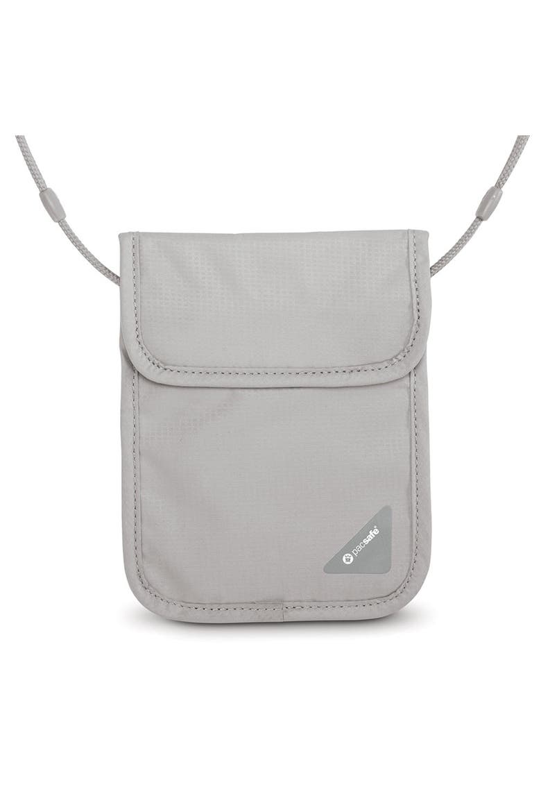 Coversafe X75 Anti-theft RFID Blocking Neck Pouch Neutral Grey, Alternate, color, Neutral Grey