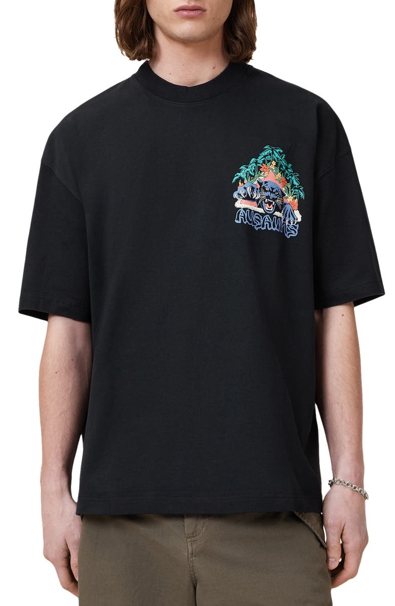 AllSaints Pounce Graphic T-Shirt, Main, color,