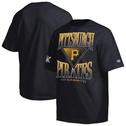 Men's Champion Black Pittsburgh Pirates Traditions Two Locations T-Shirt