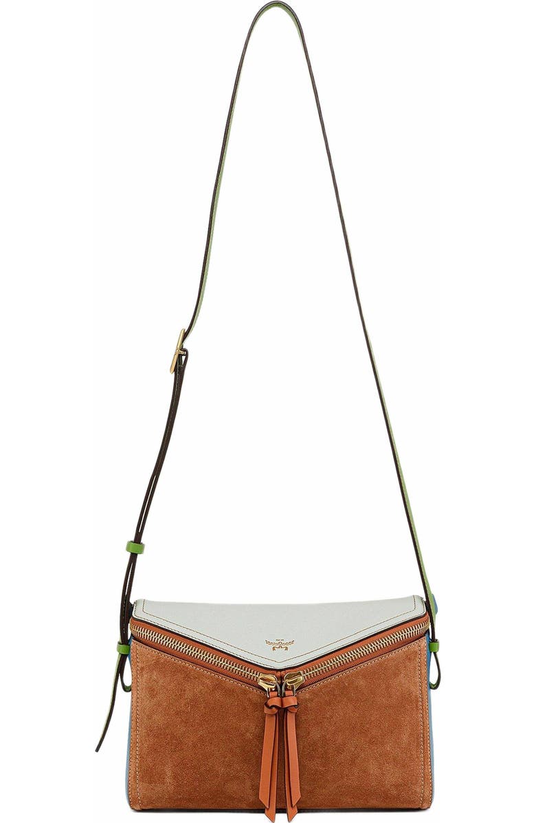 MCM Diamant 3D Shoulder Bag in Suede and Calf Leather, Alternate, color, Multi
