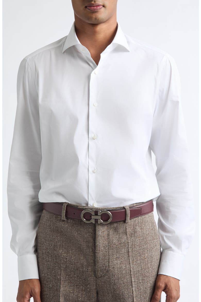 Reversible Leather Double Gancio Belt, Alternate, color, CORDOVAN NERO