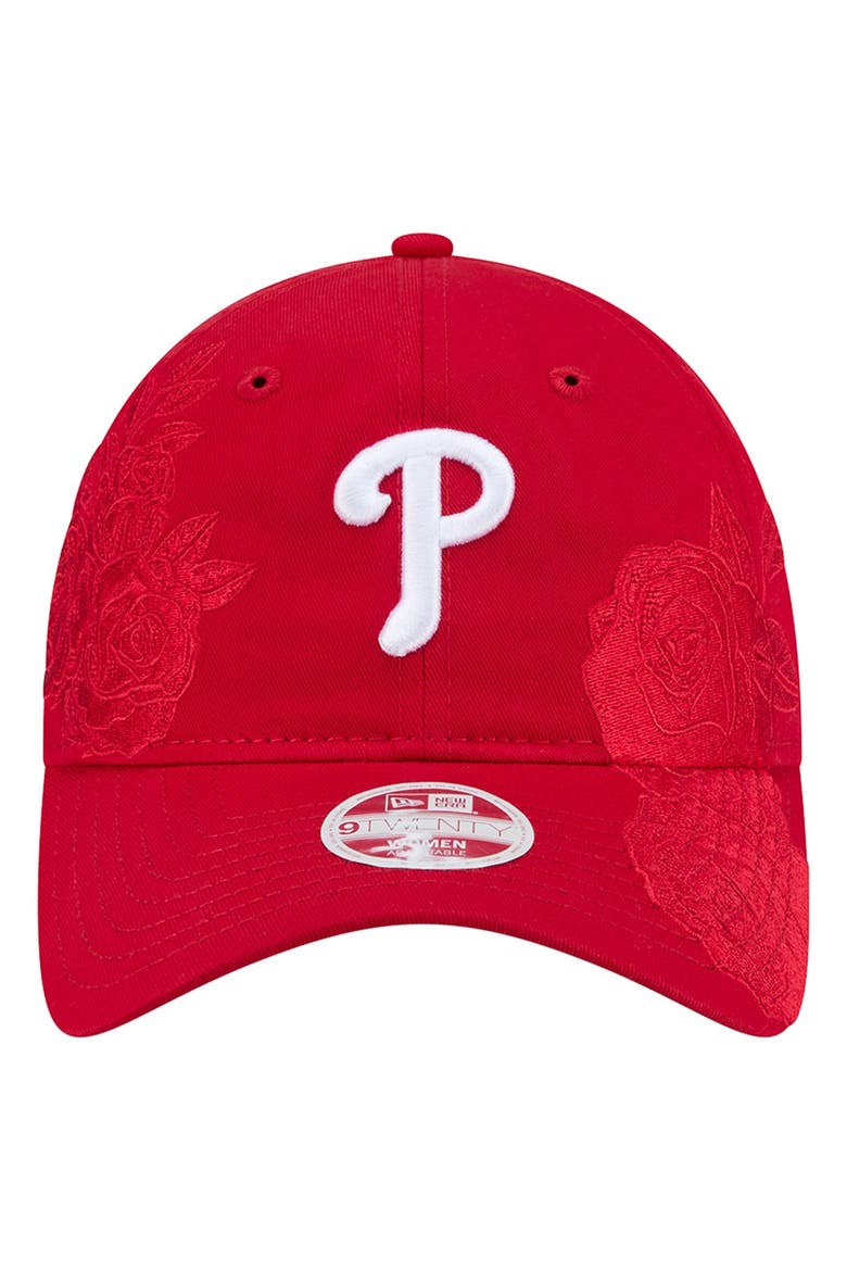 Women's New Era Red Philadelphia Phillies Roses 9TWENTY Adjustable Hat, Alternate, color, Red