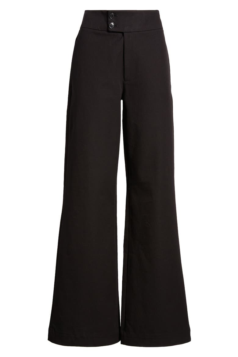 Le Hardy High Waist Wide Leg Pants, Alternate, color, BLACK