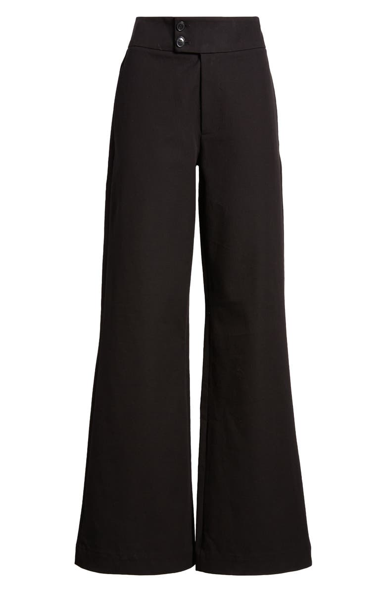 FRAME Le Hardy High Waist Wide Leg Pants, Alternate, color, Black