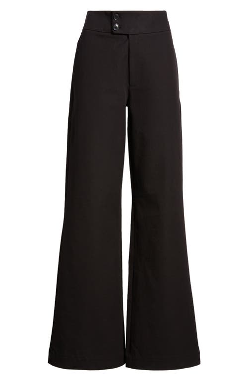 Frame Le Hardy High Waist Wide Leg Pants In Black