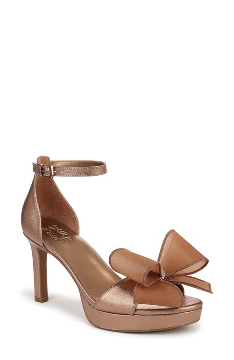 Always Bow Ankle Strap Platform Sandal (Wide Width Available) (Women)