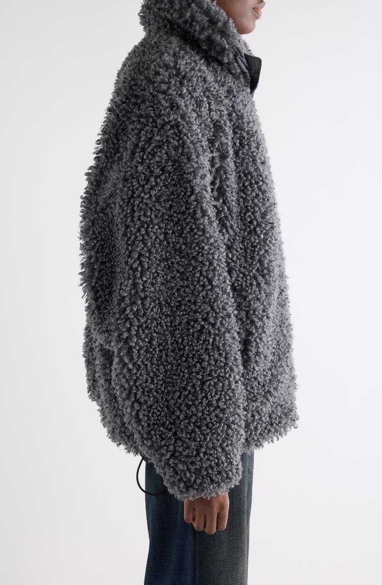 Acne Studios Felemmy Faux Shearling Jacket, Alternate, color, Carbon Grey