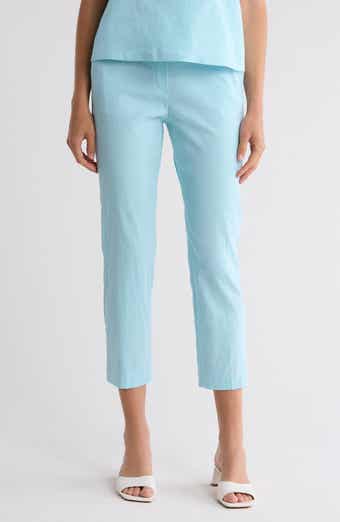 Theory Treeca Linen Blend Pull-On Crop Pants