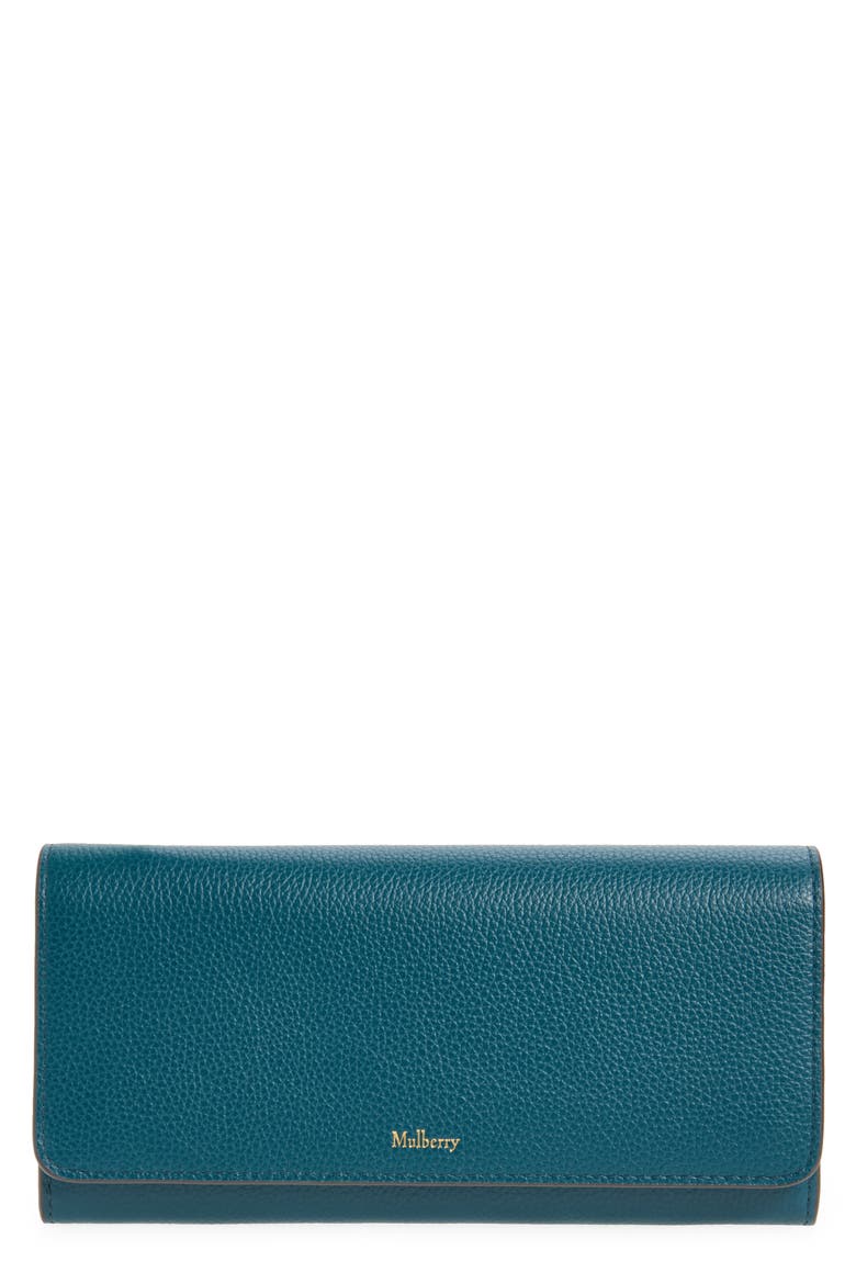 Leather Continental Wallet, Main, color, OUT OF THE BLUE