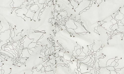 Melloday Ruched Lace Dress In White Black