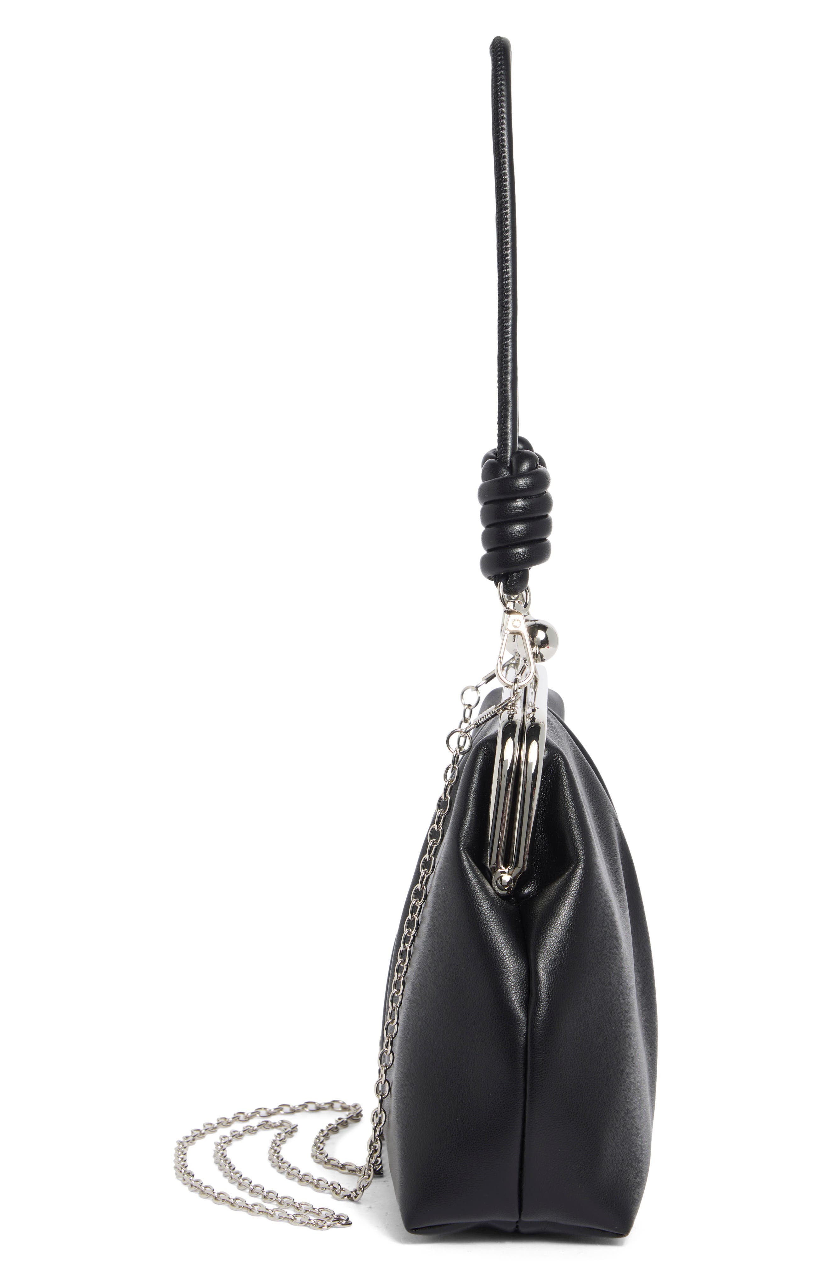 Alex Leather Shoulder Bag, Alternate, color, BLACK