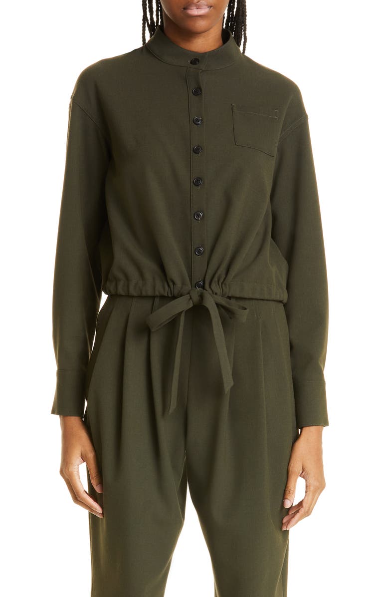 JASON WU Tie Hem Shirt Jacket, Main, color,