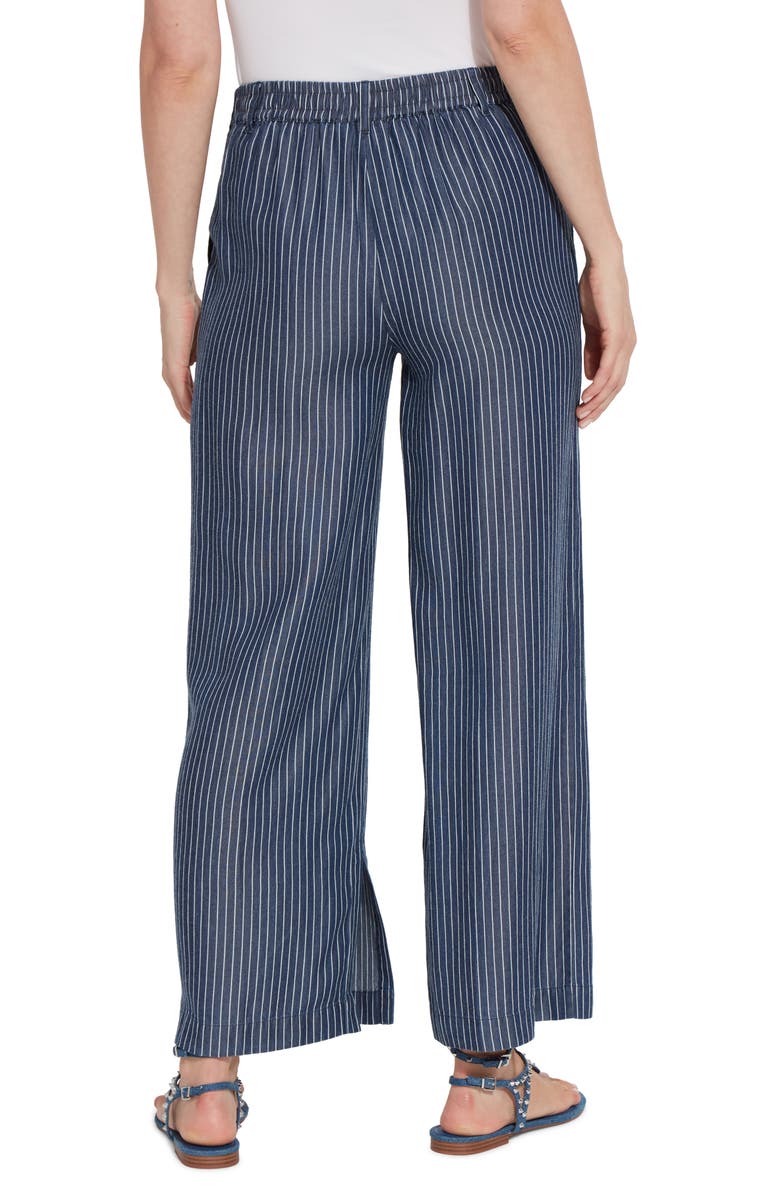 Lysse Delilah Pinstripe Wide Leg Twill Pants, Alternate, color,