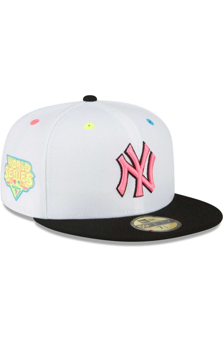 New Era Men's New Era White New York Yankees Neon Eye 59FIFTY Fitted Hat, Main, color, 