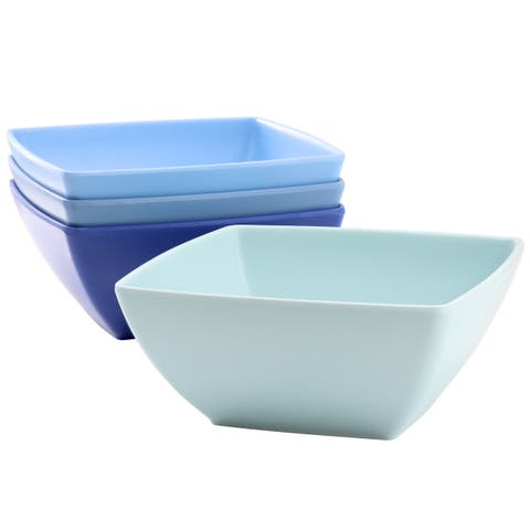 Grayson 4 Piece 6 Inch Square Melamine Dinner Bowl Set