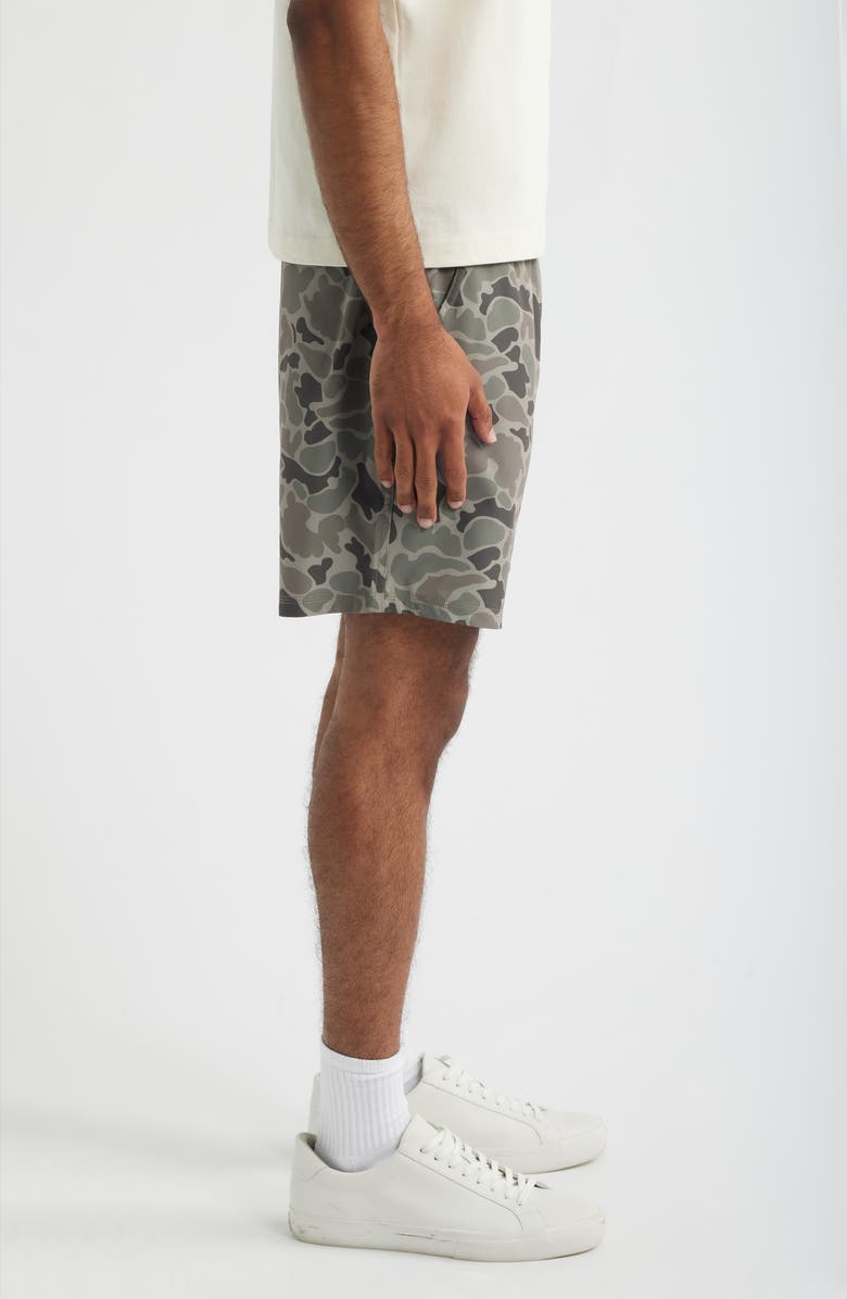 SANTO STUDIO Racer Tech Camo Drawstring Shorts, Alternate, color, Army