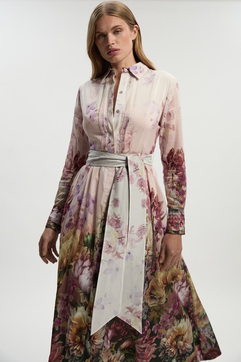 Floral Long Sleeve Woven Maxi Dress, Alternate, color, Floral
