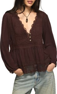 Lucky Brand Embroidered Top