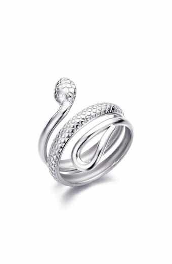 Adornia Curvy Snake Band Ring