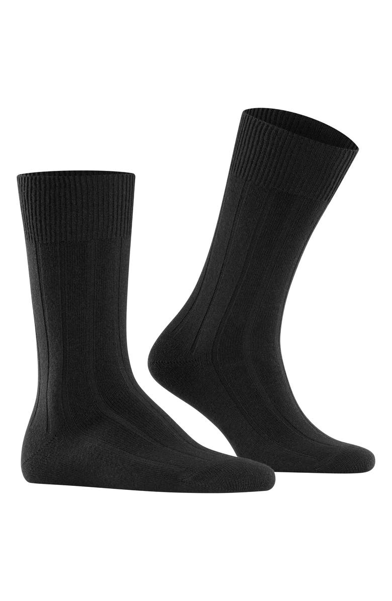 Falke Lhasa Wool Blend Socks, Main, color, Black
