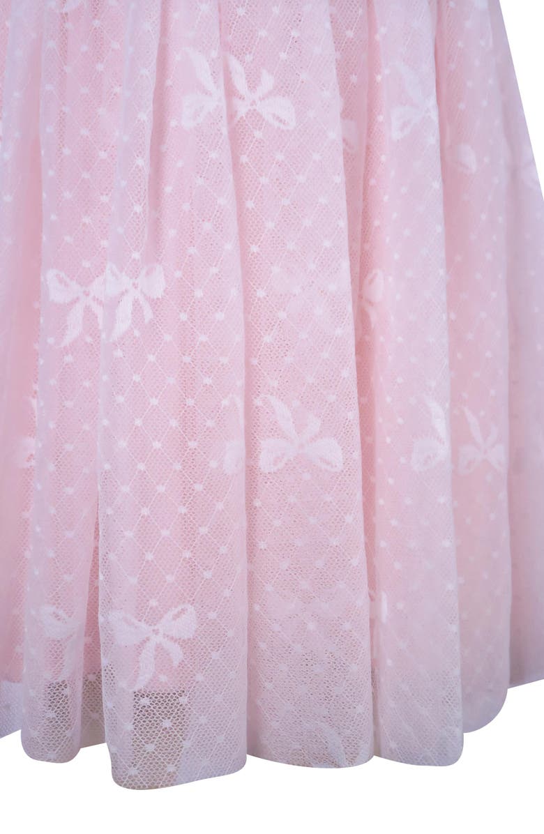 Zunie Kids' Ruffle Bow Lace Dress, Alternate, color, 